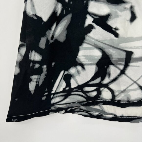 Bryn‎ Walker Abstract Print Shift Tunic Dress Size S Sheer Artsy Lagenlook - Picture 5 of 12